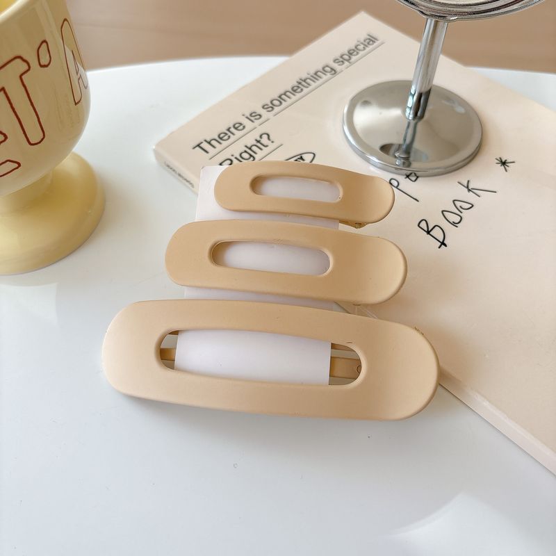 Haarnadel-Entenschnabelclip der Frosted-Serie, seitlicher Clip für gebrochenes Haar, modischer All-Match-Clip zum Waschen des Gesichts_voghion.com