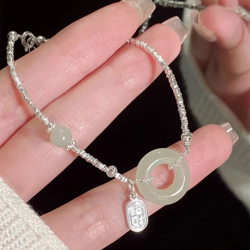 Fivela de prata quebrada que atrai riqueza pura e segura para nicho de Instagram feminino, novo estilo chinês, luxo leve e sofisticado_voghion.com