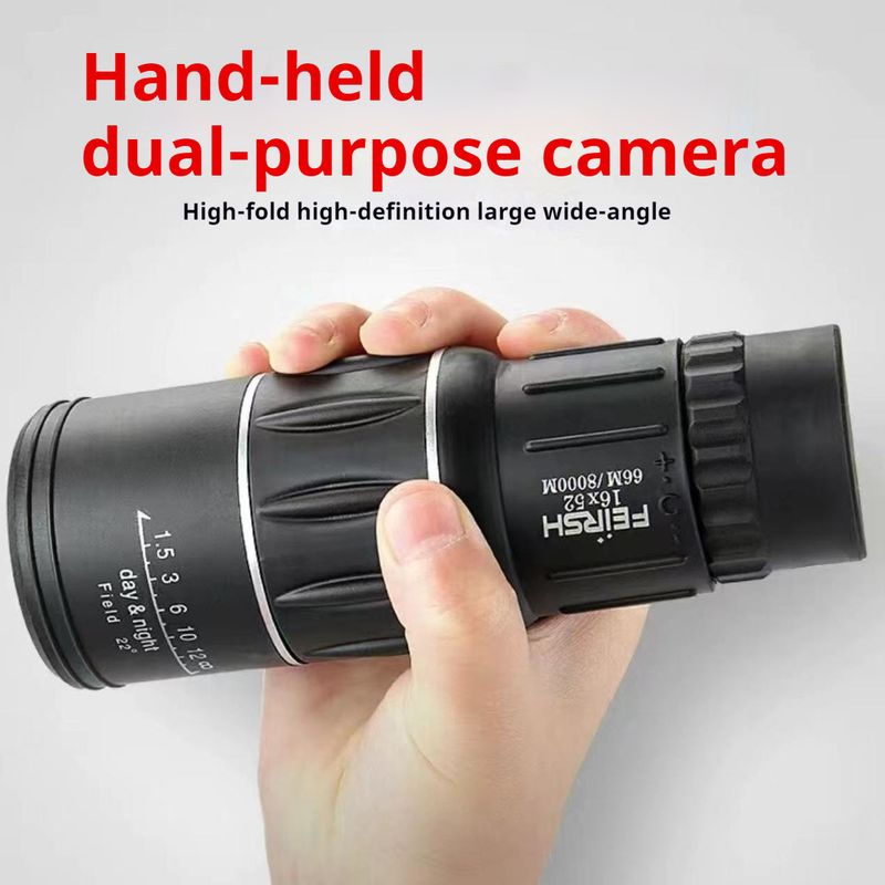 16X52 Monocular Alta Definição Baixa Luz Visão Noturna Câmera Móvel Telescópio Ao Ar Livre_voghion.com