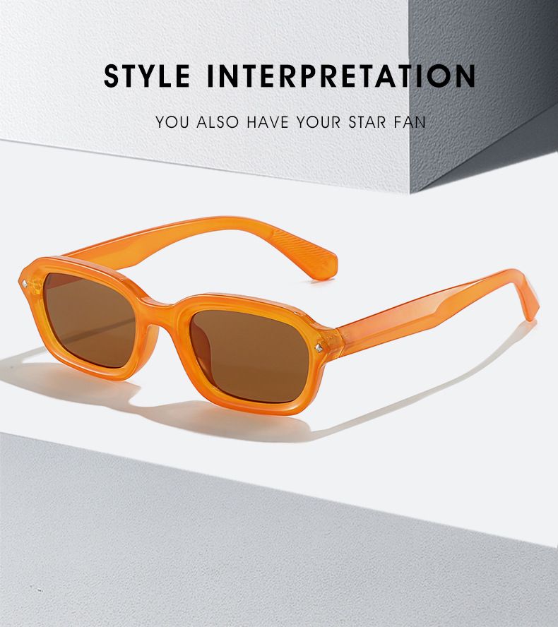 ActiveGo European And American Men's Glasses Retro High-end Narrow Square Small Frame Sunglasses Women's Style_voghion.com