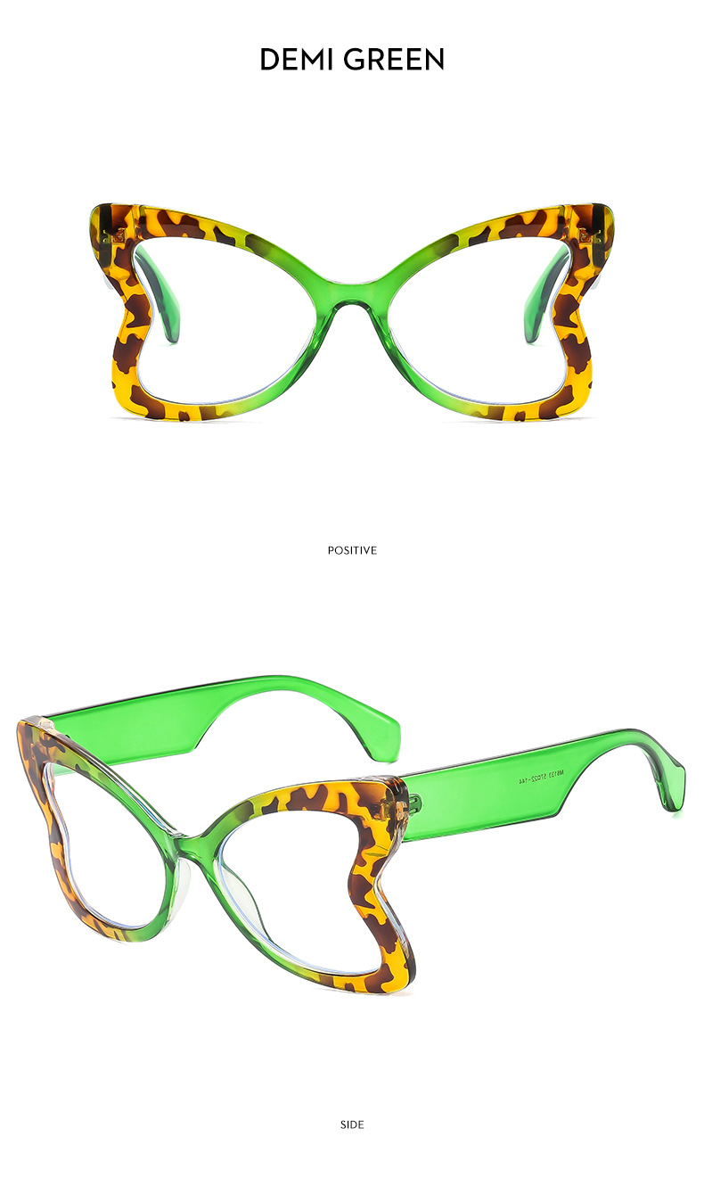 2024 New Women's Butterfly Instagram Populära Flat Mirror Elegant Solglasögon_voghion.com
