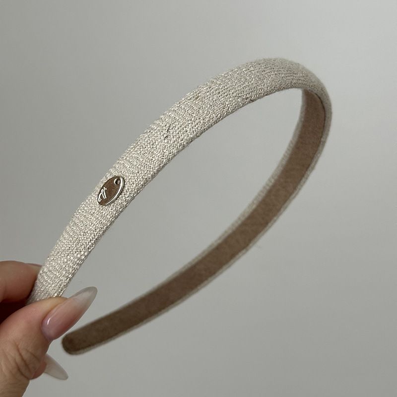 Cerchietto per capelli con fibbia in oro piccolo, stile coreano, retrò, fresco, tinta unita, bordo sottile, antiscivolo, semplice copricapo, stiratura dei capelli Nuovo_voghion.com