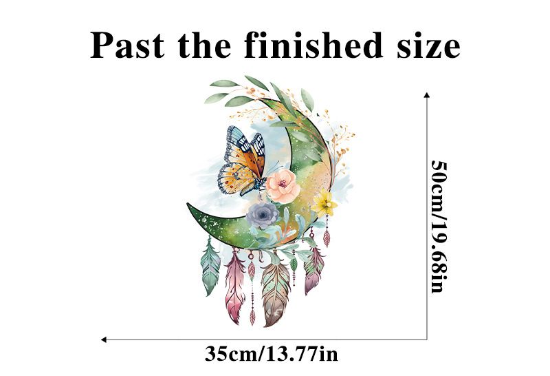 Chuanhao CH36039 Papillon Attrape-rêves Décoration de chambre à coucher confortable Autocollant mural autocollant_voghion.com