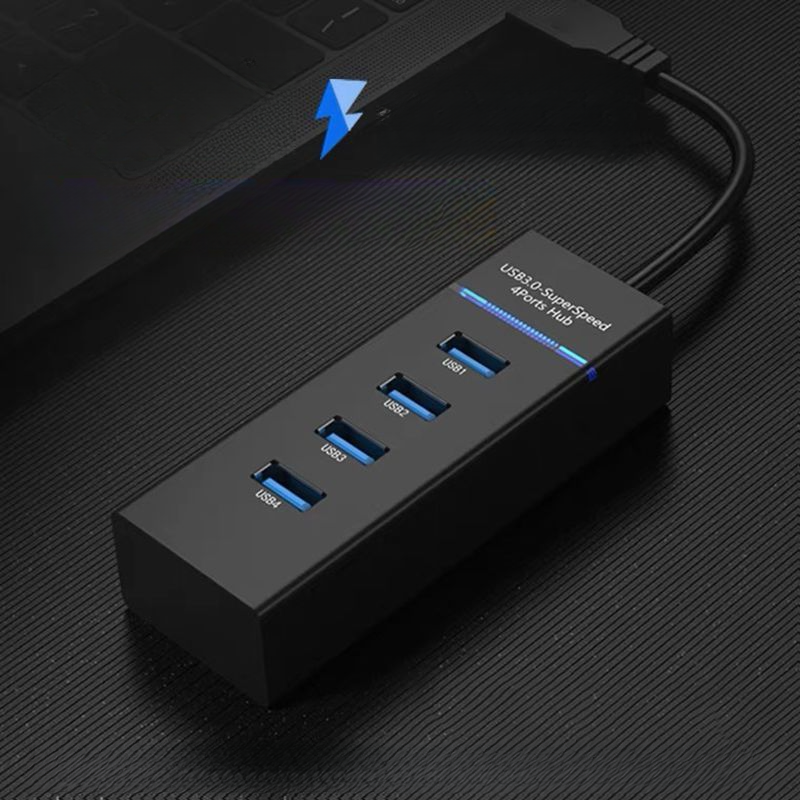 USB 3.0 Docking Station With Extension Hub For Desktop And Laptop, One-to-Four Multi-Port_voghion.com