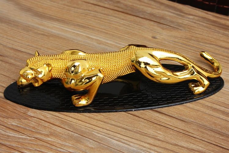 Tappetino antiscivolo per auto con motivo leopardato, piccolo Deng, grande Deng, in silicone spesso, per riporre accessori e decorazioni_voghion.com