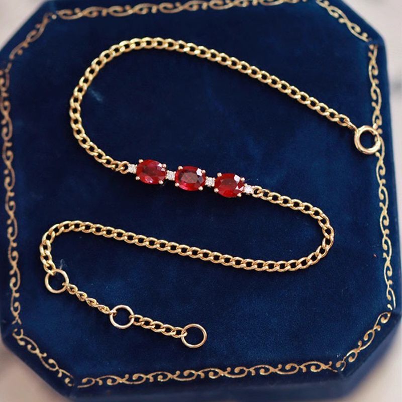 Bracciale cubano in oro stile Ins in argento puro Red Deer a figura intera per donna, temperamento gentile, semplice, moda, versatile_voghion.com