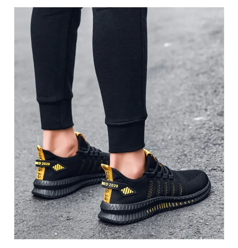 Scarpe da ginnastica estive da uomo, in rete, traspiranti, da corsa, leggere, antiscivolo, sportive, da tennis, da uomo, di grandi dimensioni, con suola morbida._voghion.com