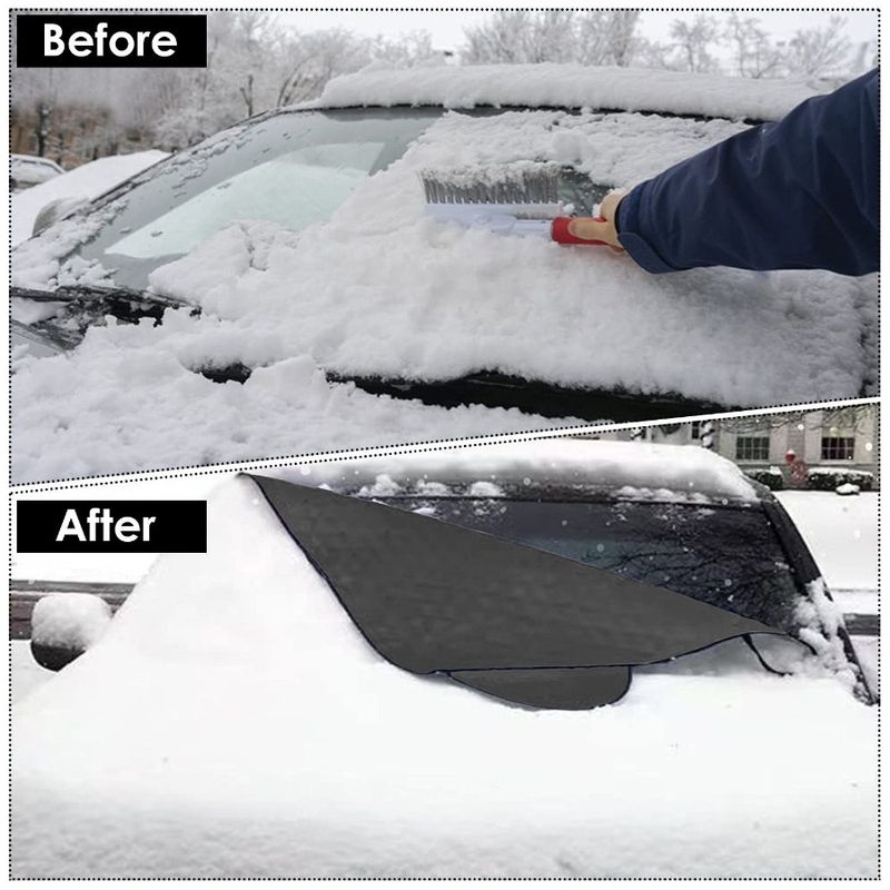 Against With Windshield Small Ice Windshield Flaps Cover Sun Car Snow Anti Mid For SUVs Fit Theft Protector_voghion.com