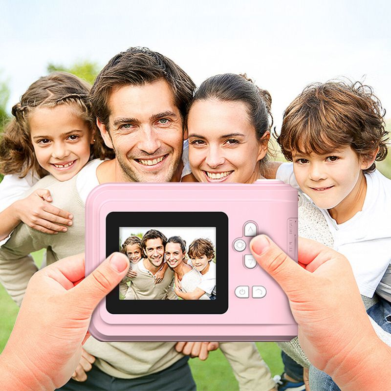 1080P Kids Instant Print Camera USB Charging Camera For Kids Ages 3-12 (Pink)_voghion.com