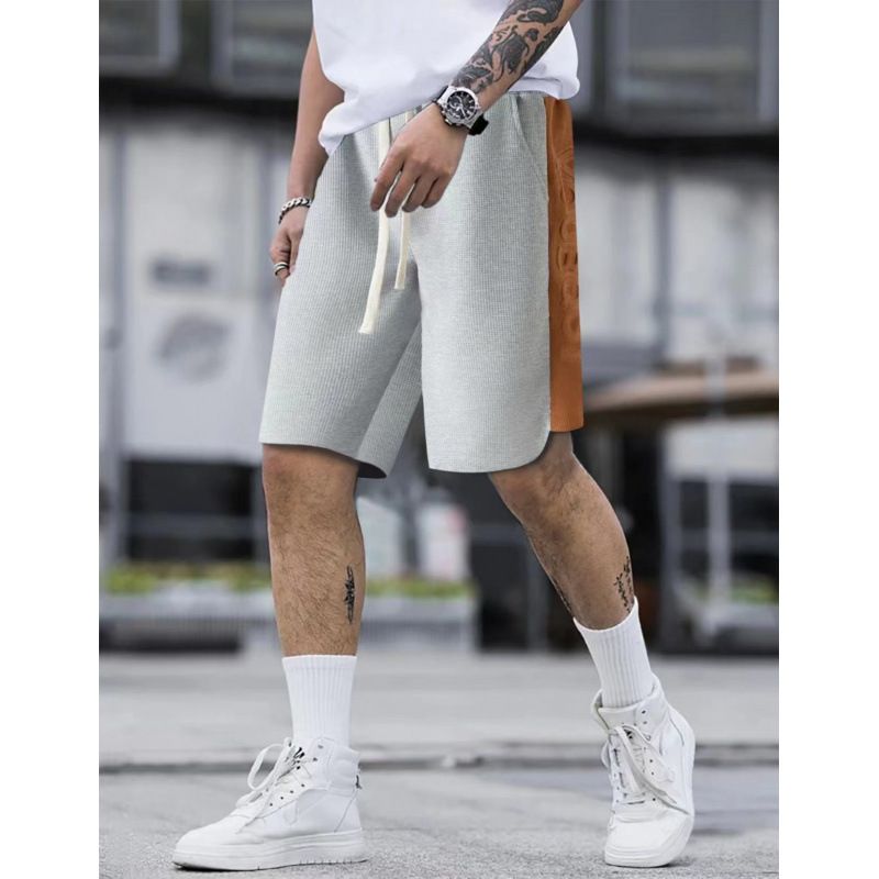Premium Products New 2025 Herren-Shorts mit Farbblockierung, lockere Sommer-Freizeithose für draußen_voghion.com