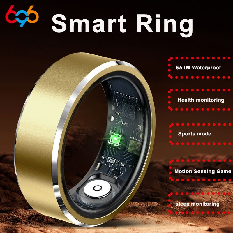 Cross-border Exclusive R5 Smart Sports Health Heart Rate Blood Oxygen Sleep Data Monitoring Jewelry Couple Ring No Lagging_voghion.com