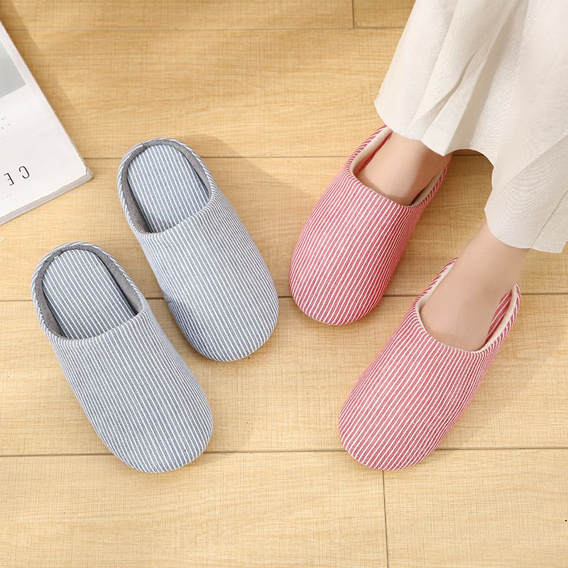 Pantofole in cotone per uomo e donna, lavabili in lavatrice, con fondo morbido e silenzioso, per pavimenti in legno giapponese, per la primavera e l'estate._voghion.com
