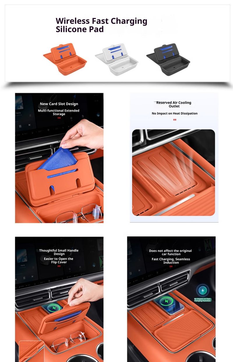 Passend für L6 L7 L8 L9 Silikonkollektion Mittelkonsolen-Getränkematte Auto-Modifikation Innenausstattung_voghion.com