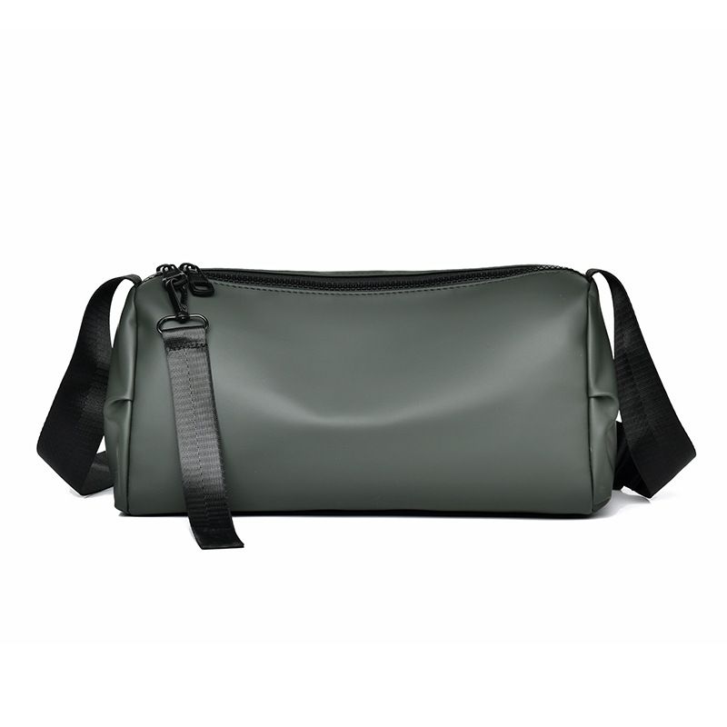 Borsa a tracolla casual alla moda, resistente all'acqua, versione coreana, con design a cilindro, per uomo e donna_voghion.com