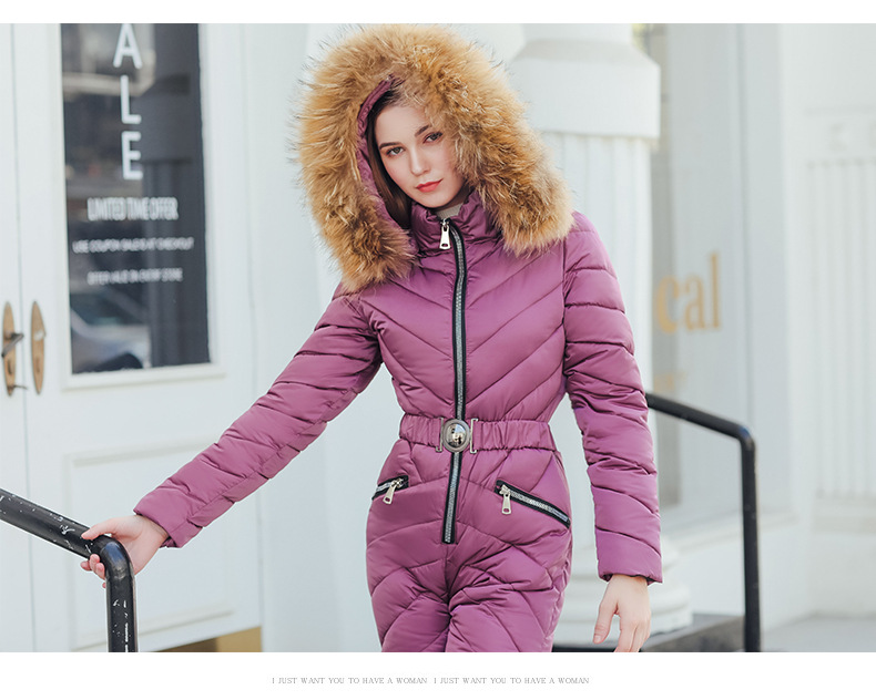 Women's clothing one-piece ski suit for women one-piece cotton suit suit cotton suit for women_voghion.com