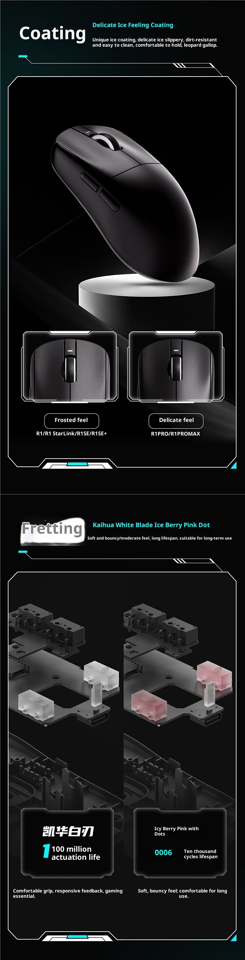 Digitex VXE Dragonfly R1 Serie Gaming-Maus für E-Sport: Lange Akkulaufzeit, kabellos, leicht, ergonomisch_voghion.com