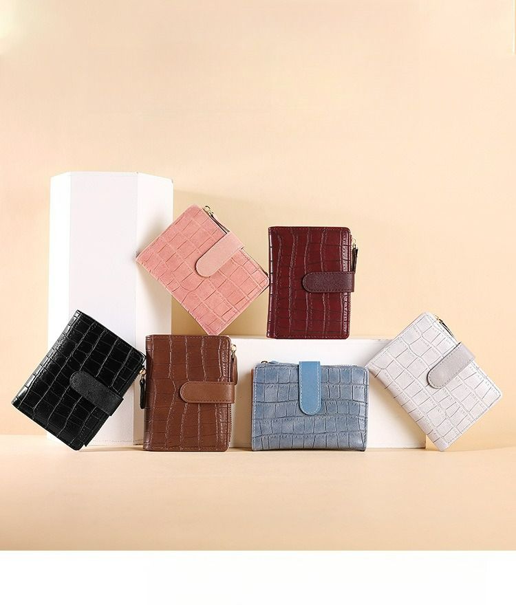 Women's Short Wallet Stone Pattern Small Wallet Change Bag Clutch_voghion.com