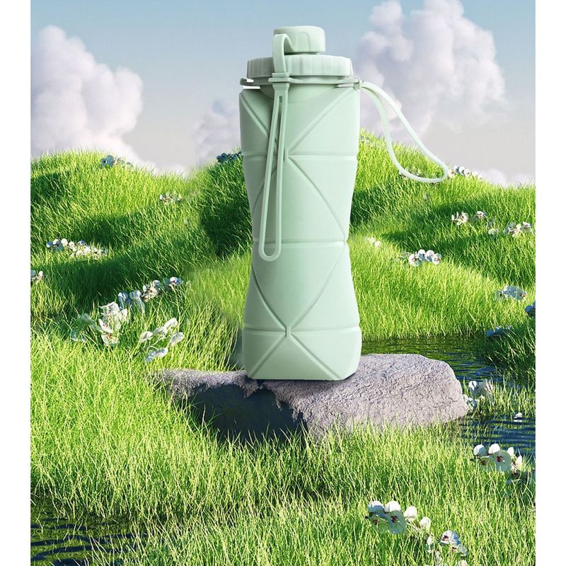 Bouteille en silicone pliable de grande capacité, résistante aux hautes températures, pour voyage en plein air, pliable, portable, à compression_voghion.com