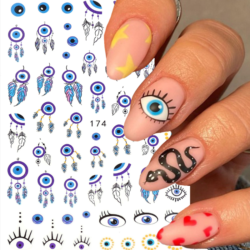 Gelato 3D Torta Nai Art Sticker Bue Eye of Evi Back Snake Sider Decorazione Simpatico fungo Anima ge Poished_voghion.com