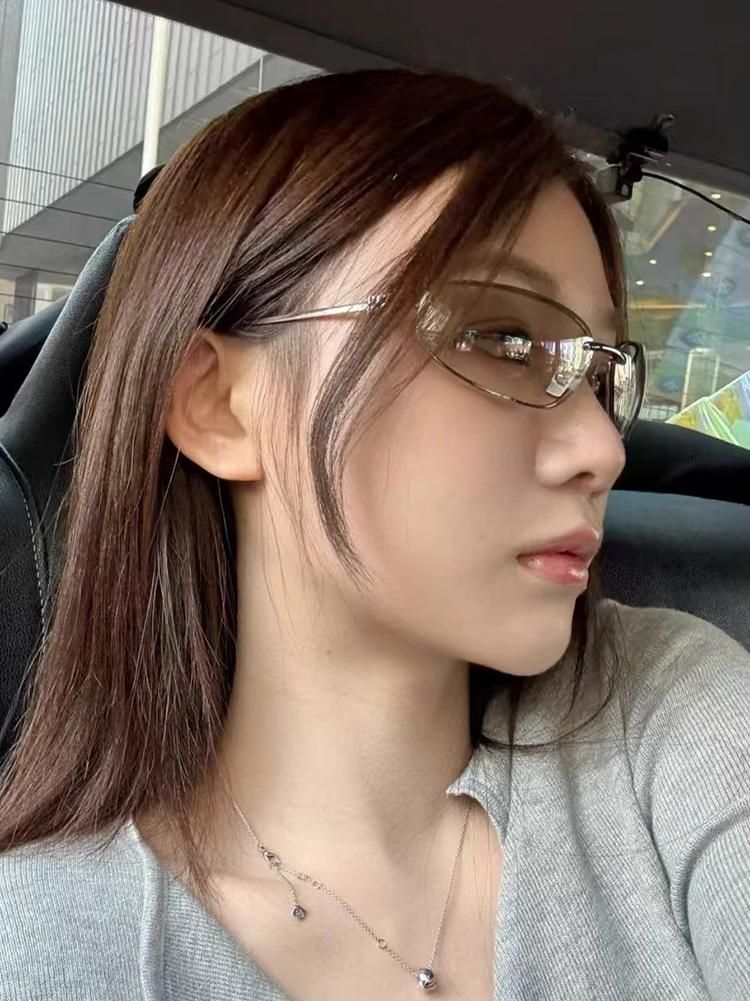 LazyZoom High-Grade Metal Water Sier Frameless Women Y2K Vintage Arc Sunglasses Tide Western Style Concave Shape_voghion.com