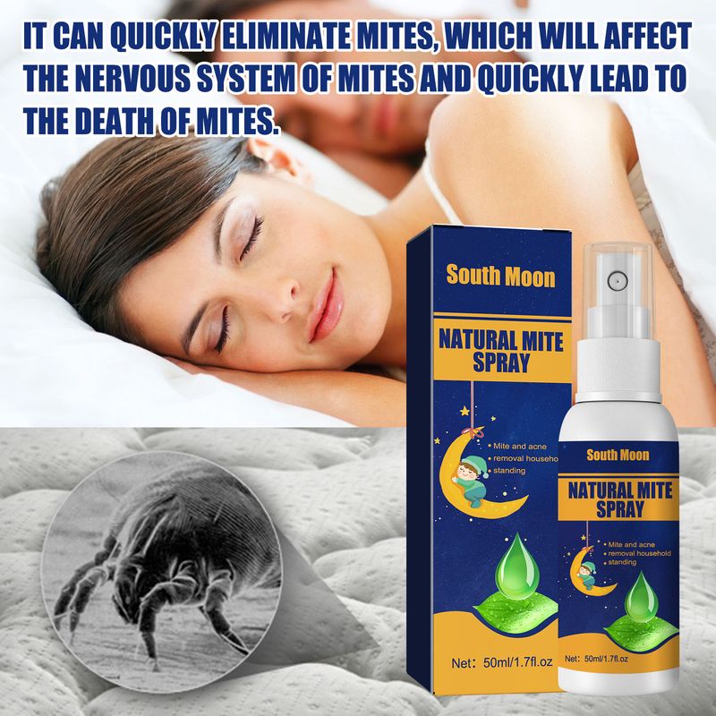 South Moon Natürliches Milbenspray, Spray zur Entfernung von Milben und Läuseeiern aus Schlafzimmer, Sofa, Bettwäsche und Textilien_voghion.com