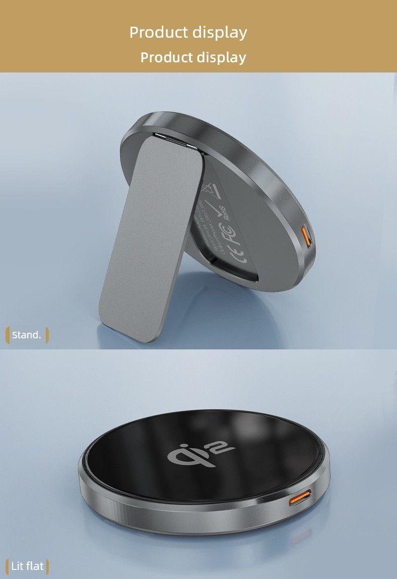 Qi2mpp Certified 15W Strong Magnetic Wireless Charger Bracket For Iphone 13/14/15 Fast Charging_voghion.com