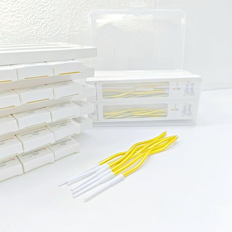6/12/48 pezzi/1 custodia candele di compleanno candele a spirale per torte candele lunghe e sottili per feste nuziali e decorazioni per torte_voghion.com