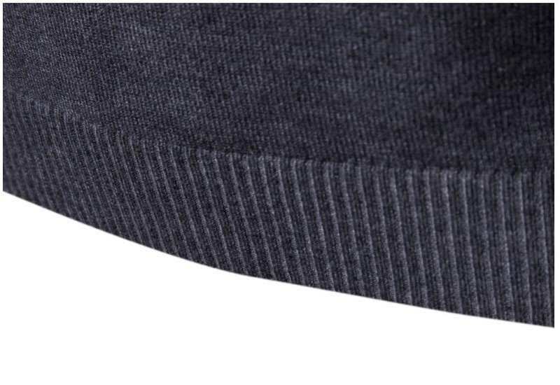 Pull coupe slim pour hommes, revers en laine, base épaisse_voghion.com
