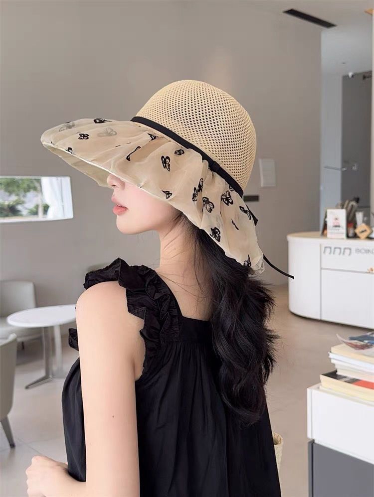 Cappello da sole estivo con protezione UV e tesa larga, nuovo cappello da sole per esterni_voghion.com