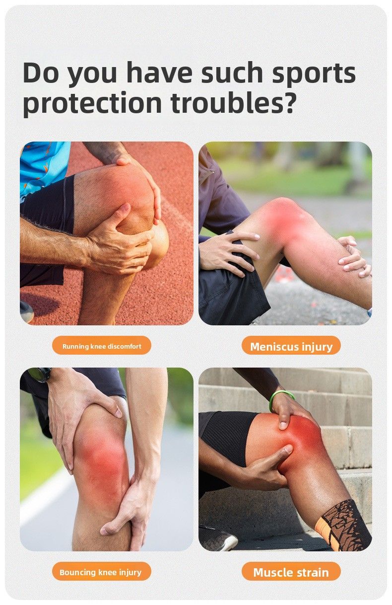 Épaississement de la rotule, stabilisateur de basket-ball, course à pied, cyclisme, absorption des chocs, compression du genou, ménisque, points de protection_voghion.com