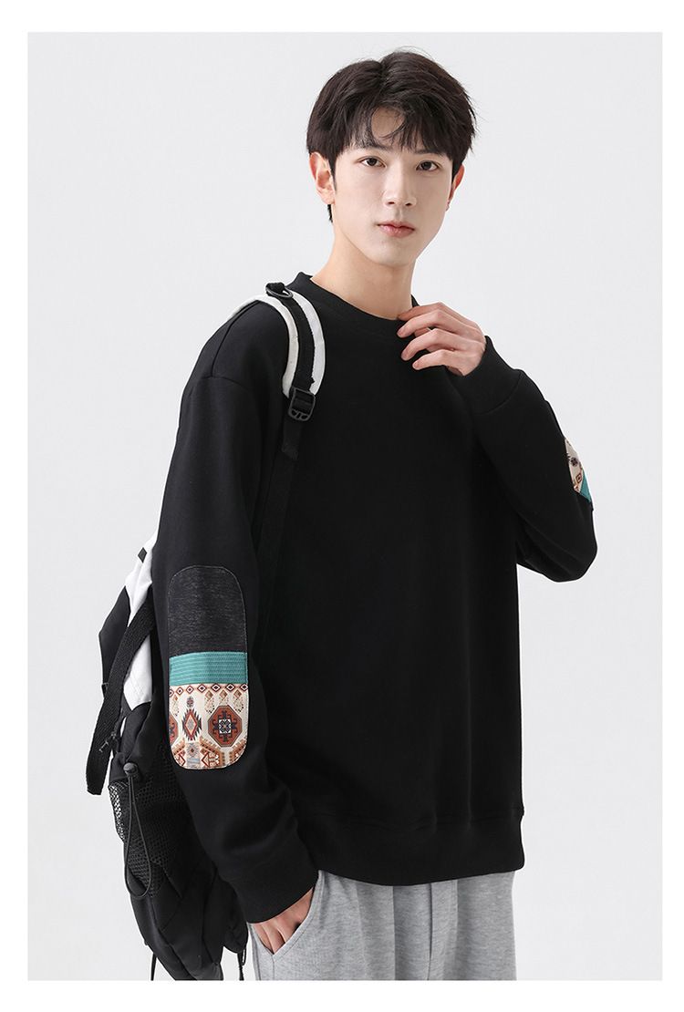 Kapuzenpullover und Herbstmode, vielseitige Frühlingskleidung für Herren, lockeres, fettes, langärmeliges T-Shirt in Übergröße_voghion.com