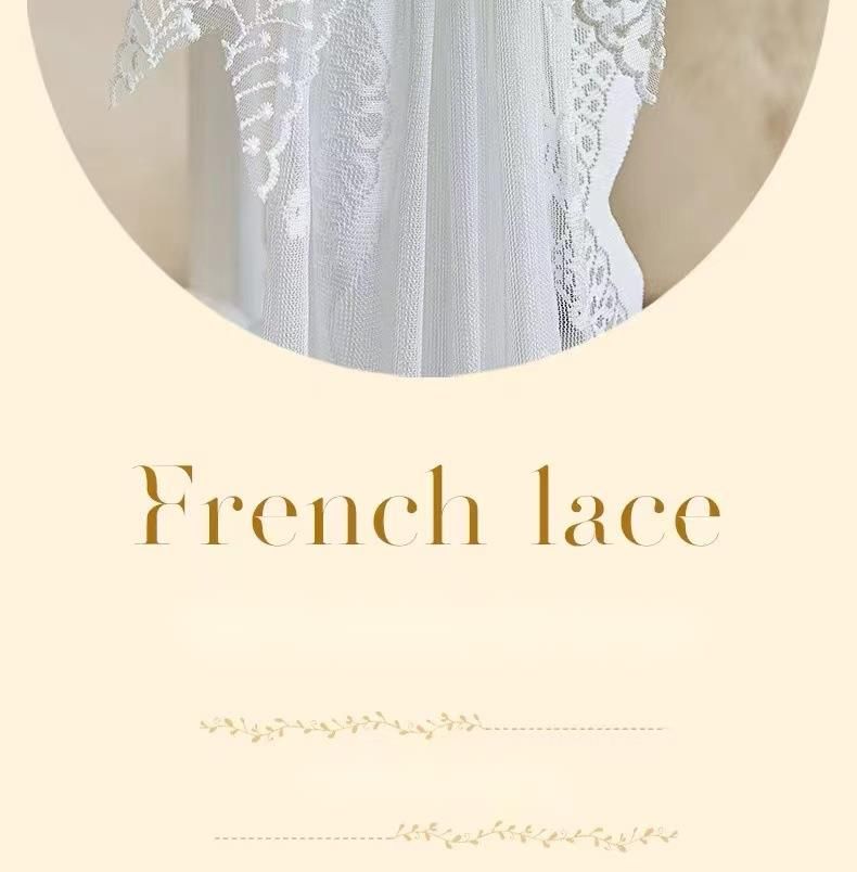 Raffhalter aus Spitzenschleife, leichter, luxuriöser französischer Vorhang mit Kordelzugschnalle im koreanischen Stil, ohne Bohren, schönes, transparentes Bindeseil_voghion.com