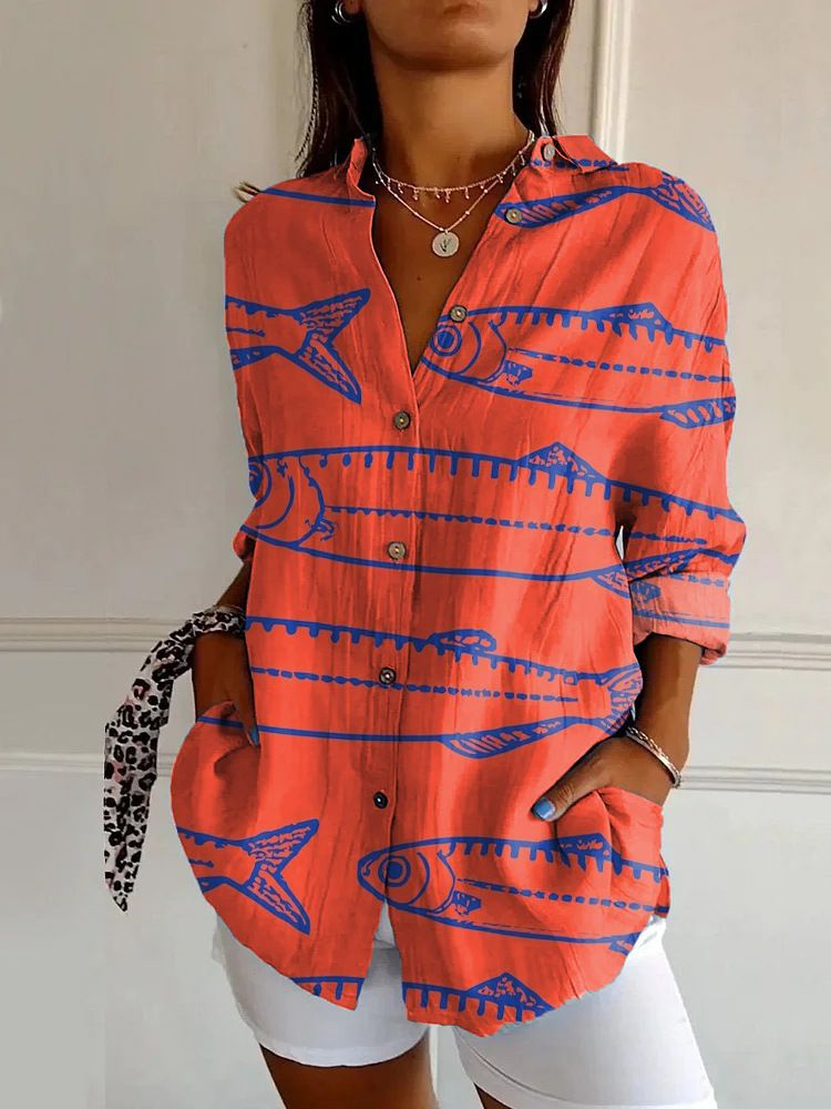 Verve 2025 Nouvelle Chemise Femme Tendance Été Longue Imprimée 3D Floral Manches Courtes Motif Mode_voghion.com