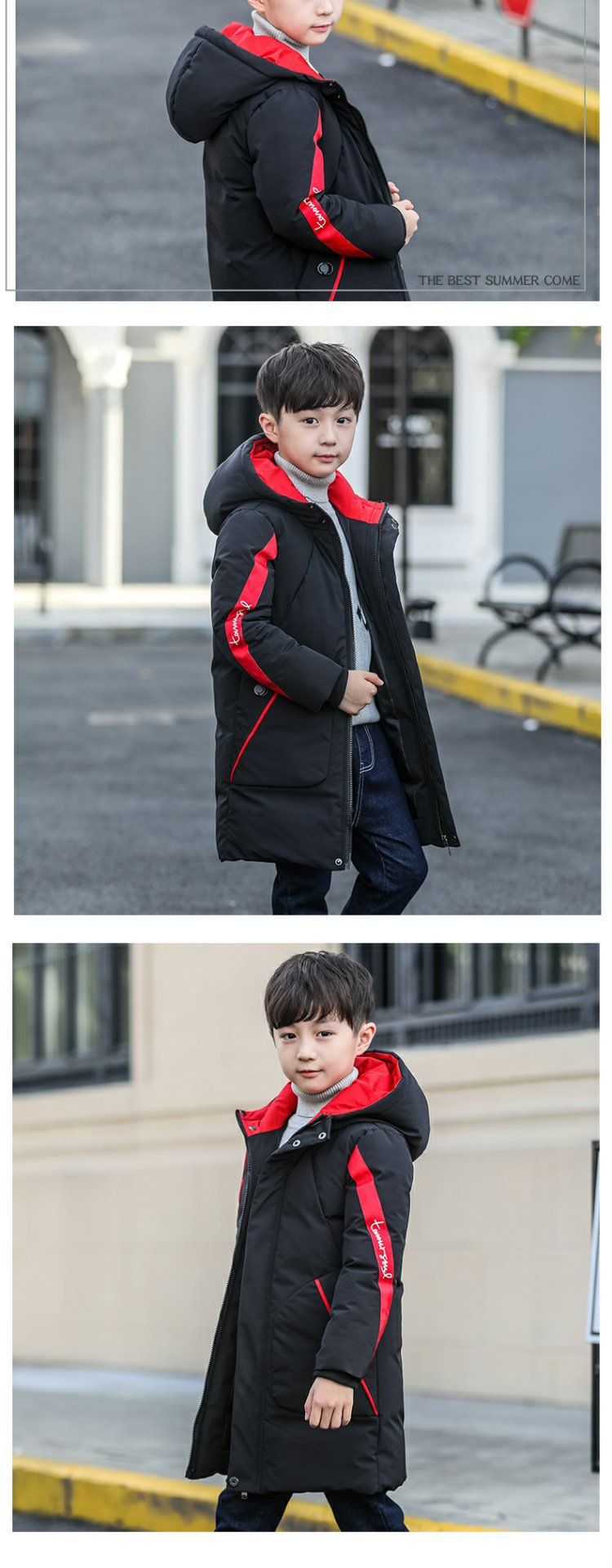 Kids Clothing Boys winter cotton coat new models children thick down cotton coat boys mid-length autumn and winter coat cotton coat_voghion.com