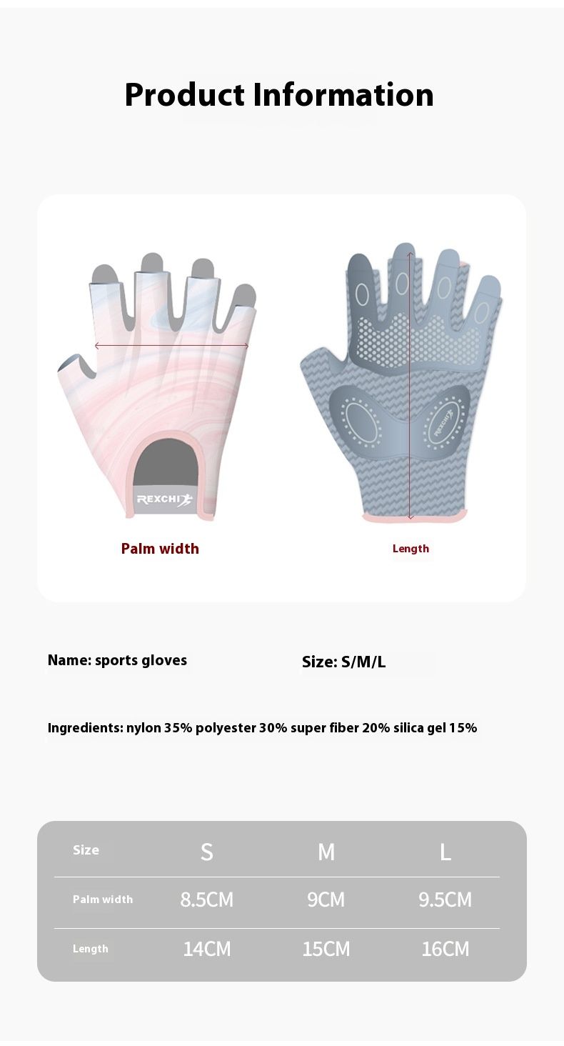 Neue Sporthandschuhe für Frauen Yoga Fiess Übung, Rutschfeste Stoßdämpfung Halbfingerhandschuhe, verschleißfest,_voghion.com