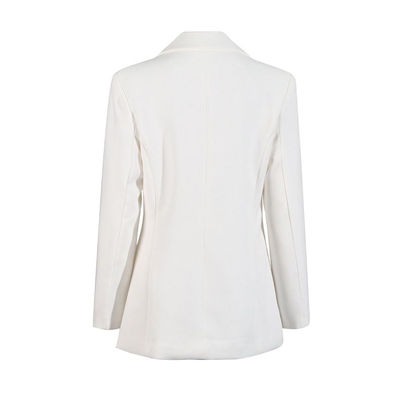 Blazer da donna decorato con strass – Elegante giacca da abito a due bottoni con dettagli floreali_voghion.com