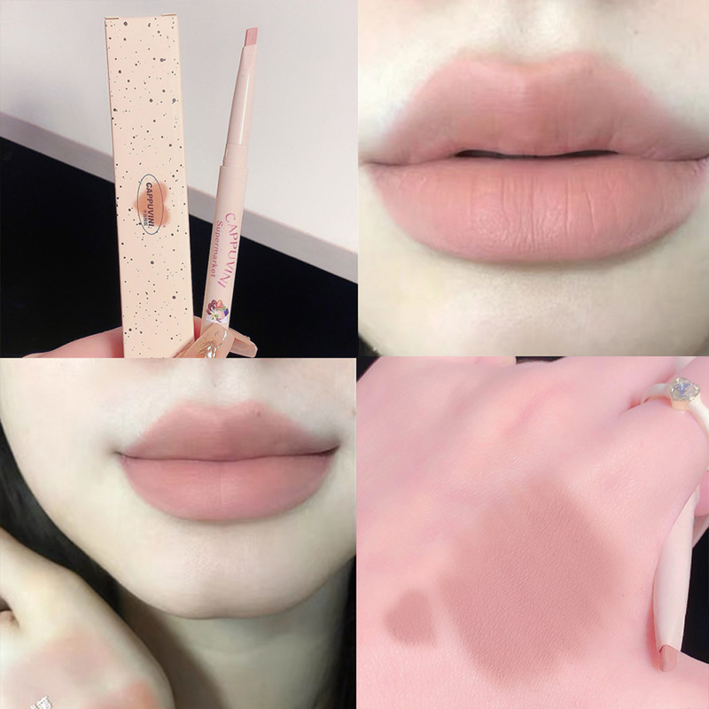 Smooth Milk Matte Huultenrajauskynä Pitkäkestoinen Huulipuna muotoileva Vedenpitävä Lip Stick Pencil Nude Pink Lip Tin stick cil_voghion.com