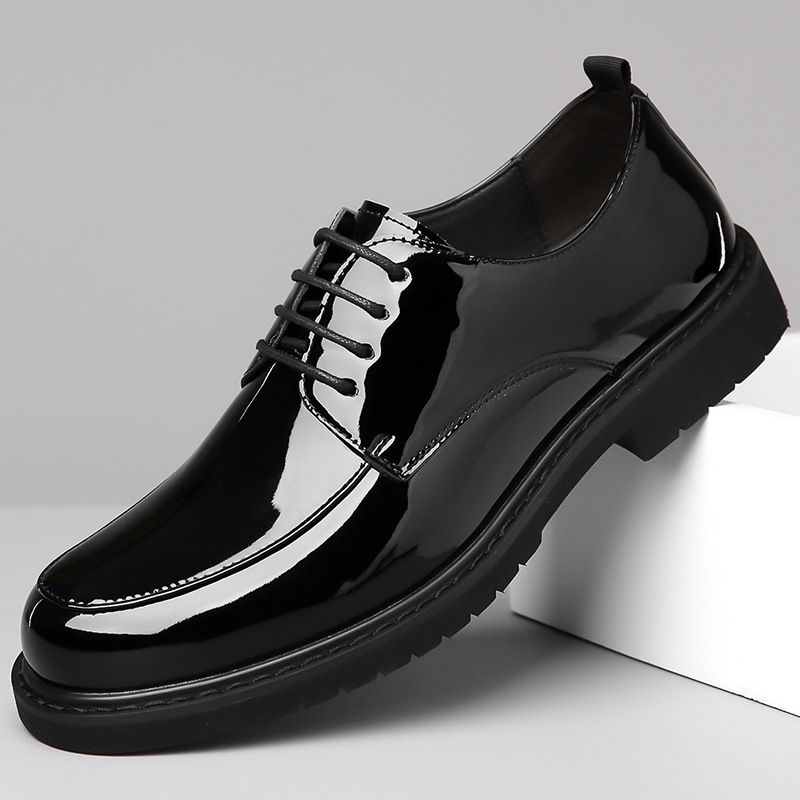 Scarpe da sposa alla moda da uomo in pelle lucida traspirante Hundred Tower, da uomo, con brevetto 2025, formali, professionali_voghion.com