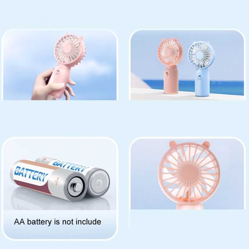 Handheld Mini Cooling Fans AA-Battery Operated Small Fan For Home Office- Travel Outdoor And Camping_voghion.com