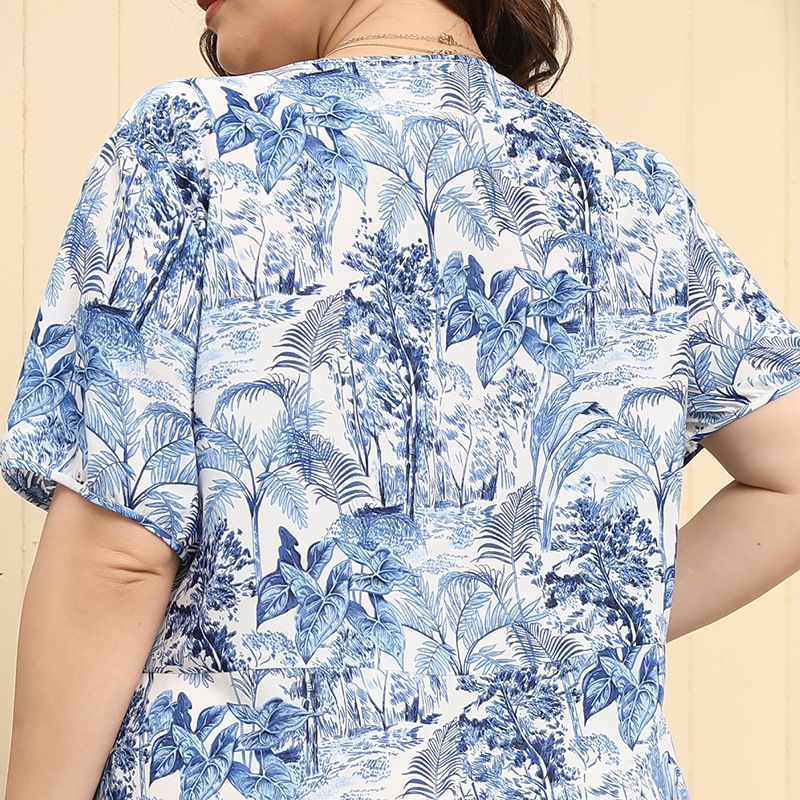 Australia Large Size Women's Loose V Neck Dress High Waist Long Skirt Seaside Holiday Style Beach Skirt_voghion.com