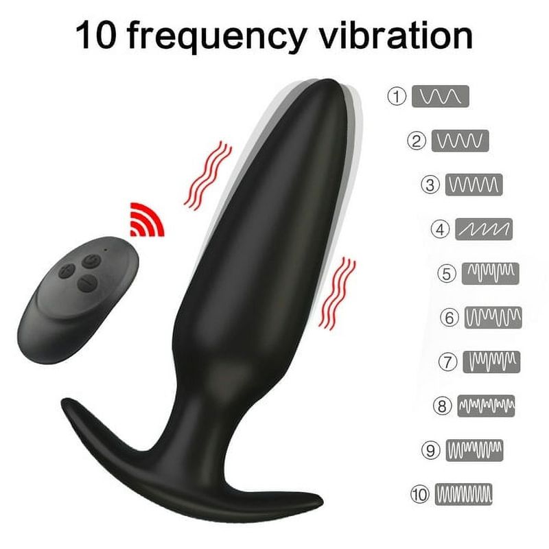 Birdsexy Analplug-Vibrator mit Fernbedienung, konischer vibrierender Buttplug aus Silikon, Prostatamassagegerät, Analspielzeug für Männer und Frauen – kleine Größe_voghion.com
