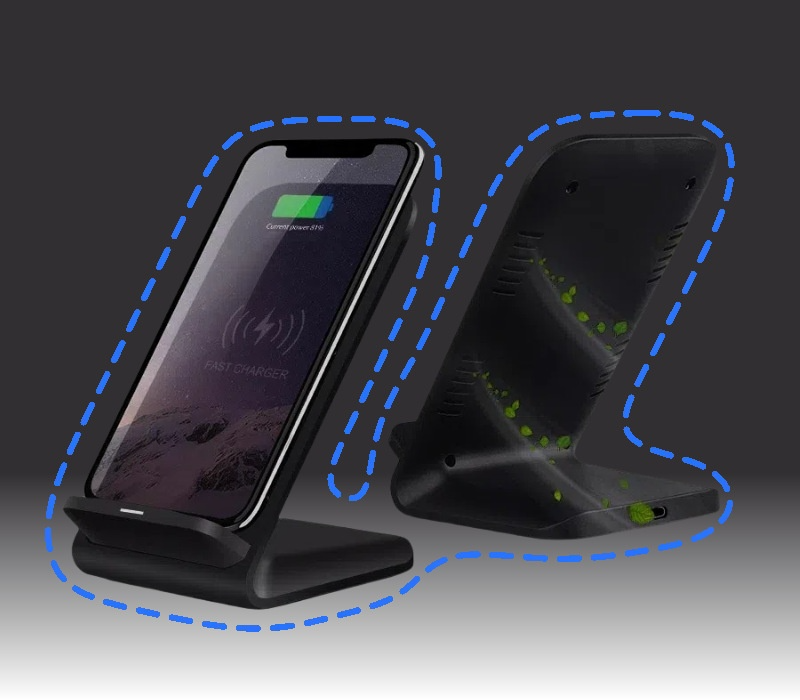 Chargeur sans fil Qi 15 W/50 W pour iPhone 17/16/15/15 Pro/15 Pro Max/14/13/12/11/Samsung S24/S23/S22/S9, station de charge rapide_voghion.com