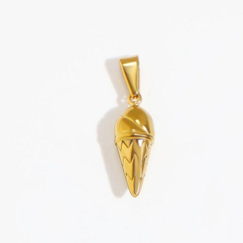 Accesorio colgante para collar dorado con forma de cruz de helado para motocicleta o bicicleta_voghion.com