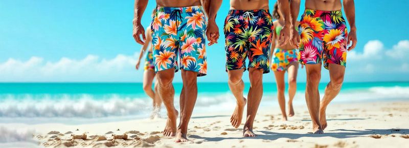 Herrenbekleidung Neue Strandhose Herren Schnelltrocknend Locker Leicht Elastisch Cartoon Große Größe Surfhose Hawaiian Beach Badehose Shorts_voghion.com