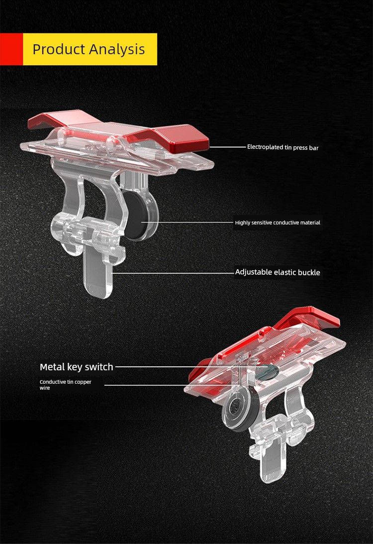 Nuovo arrivo PUBG Gadget da gioco Galvanico E9 Pingguo Special Aid Controller per giochi mobili Clip posteriore Pulsante in metallo_voghion.com