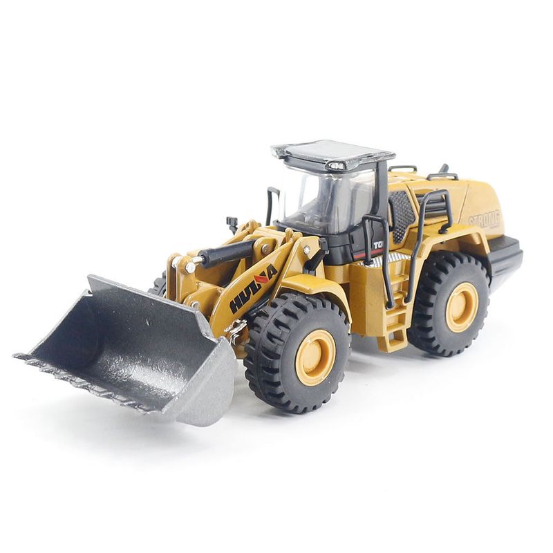 Modellino statico di veicoli da costruzione in lega Mother & Kids 1:60, escavatore, perforatrice, autocarro con cassone ribaltabile, rullo, veicoli di ingegneria in miniatura realistici_voghion.com