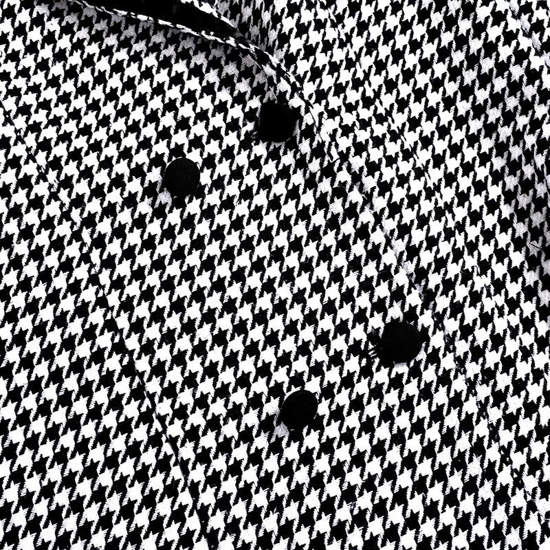 Women's Clothing houndstooth suit jacket female winter new style split long sleeve commuter temperament small suit _voghion.com