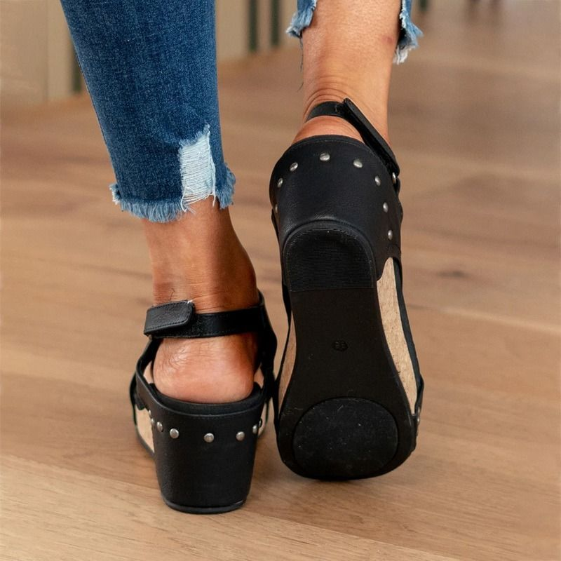 YUDX Roman Open Platform Damen Sommer Retro Peep Toe Dicke Sohle Keilschuhe Casual High Heel Sandalen Plus_voghion.com