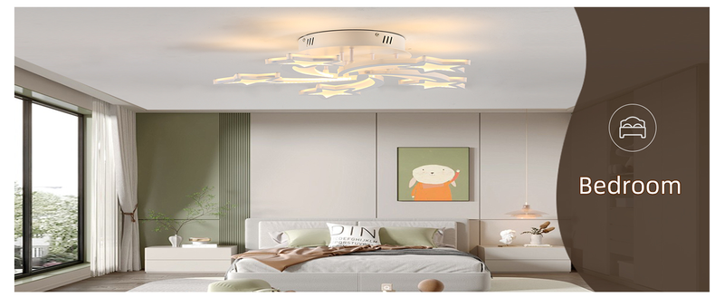 Plafoniera moderna, plafoniere da camera da letto da 50 W, plafoniere dimmerabili per camera da letto, plafoniera da cucina a LED a 5 stelle per soggiorno_voghion.com