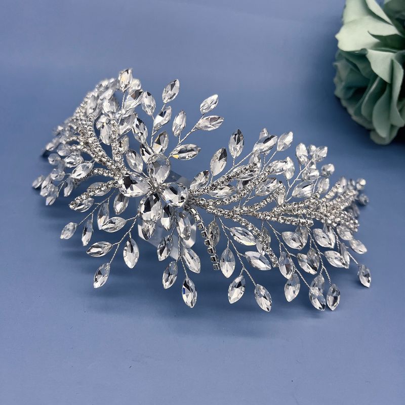 Fascia per capelli da sposa Fascia per capelli con strass fatta a mano Corona per capelli super lucida per feste di nozze Accessori per modellazione_voghion.com